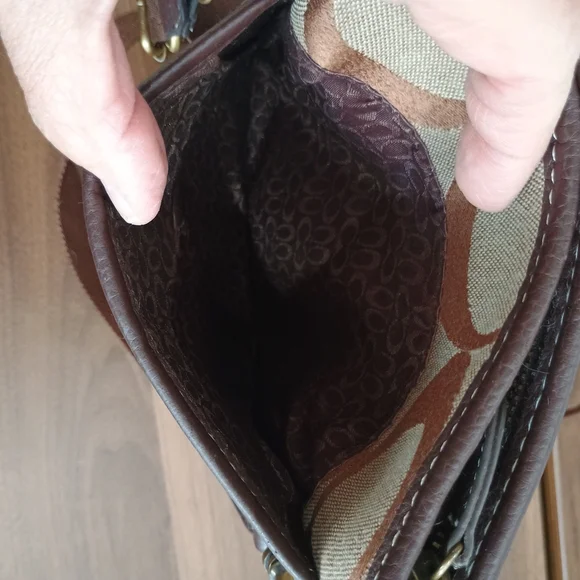 Coach Brown and Tan Crossbody Bag - Picture 10 of 12